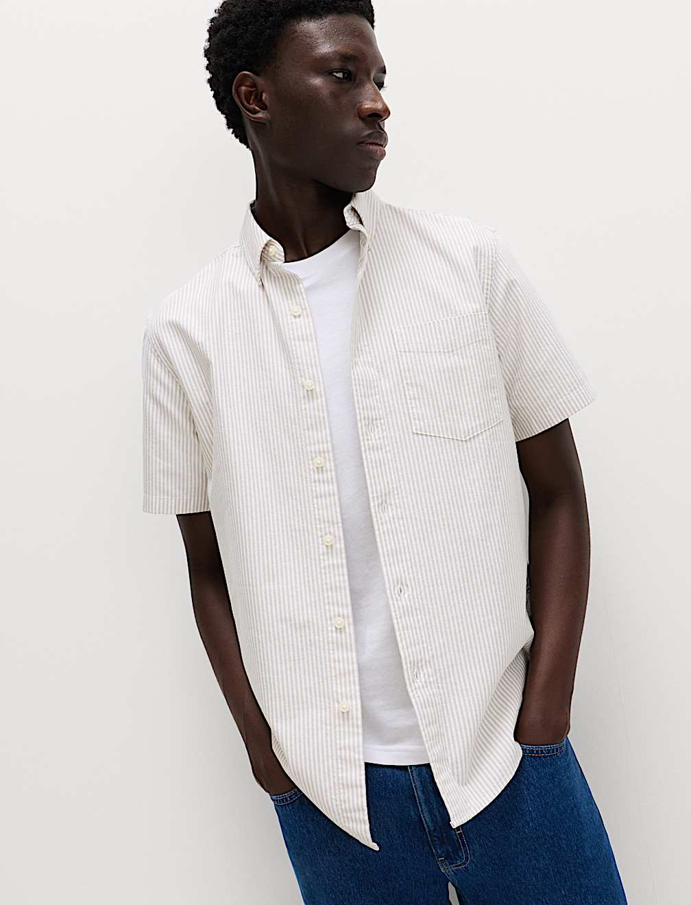 Ultimate Pure Cotton Striped Oxford Shirt