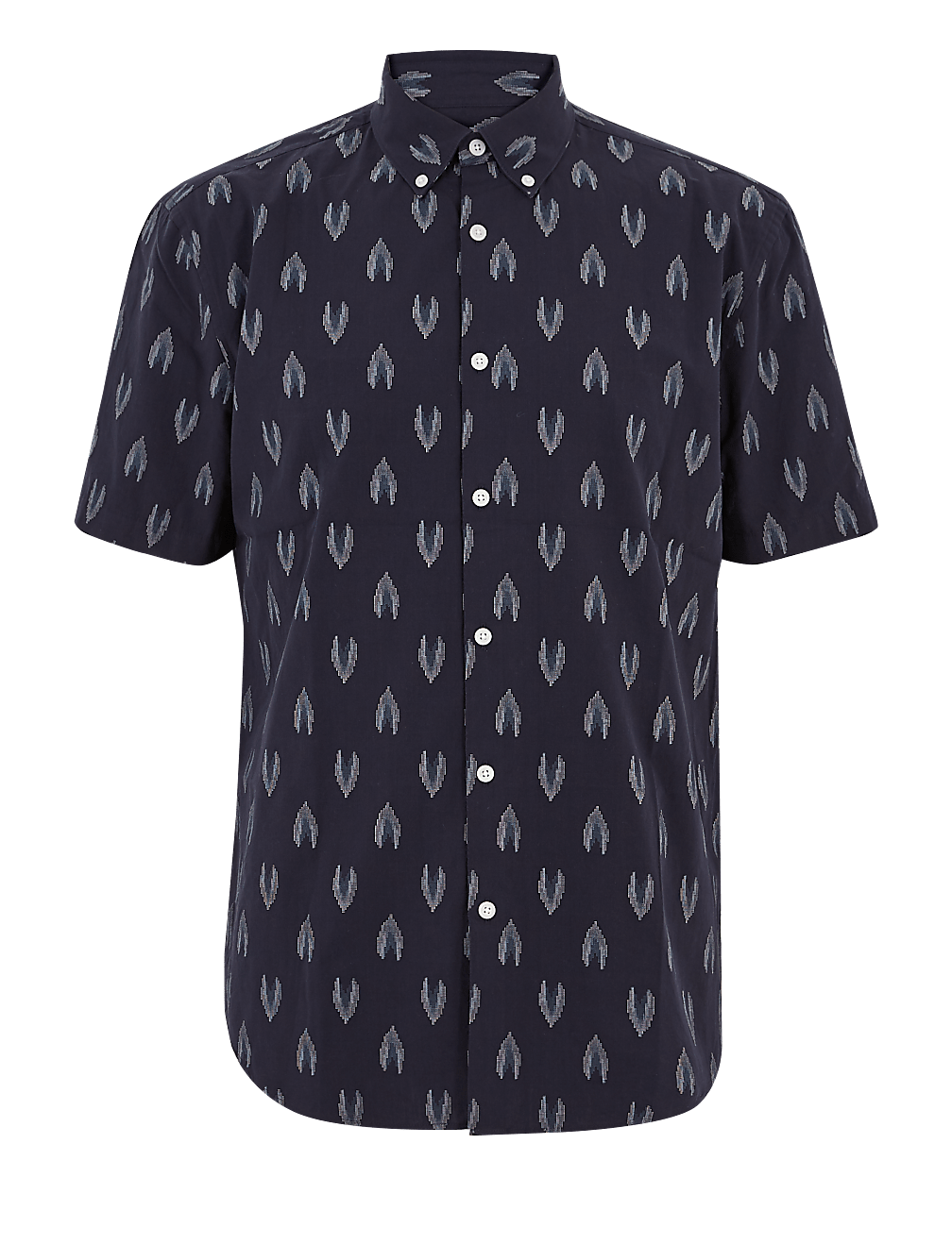 Pure Cotton Ikat Print Shirt