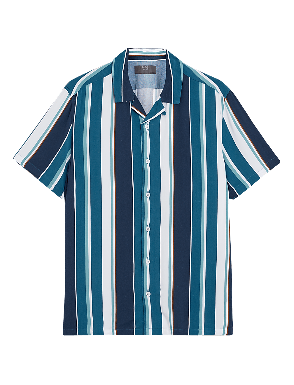 Striped Cuban Collar Shirt