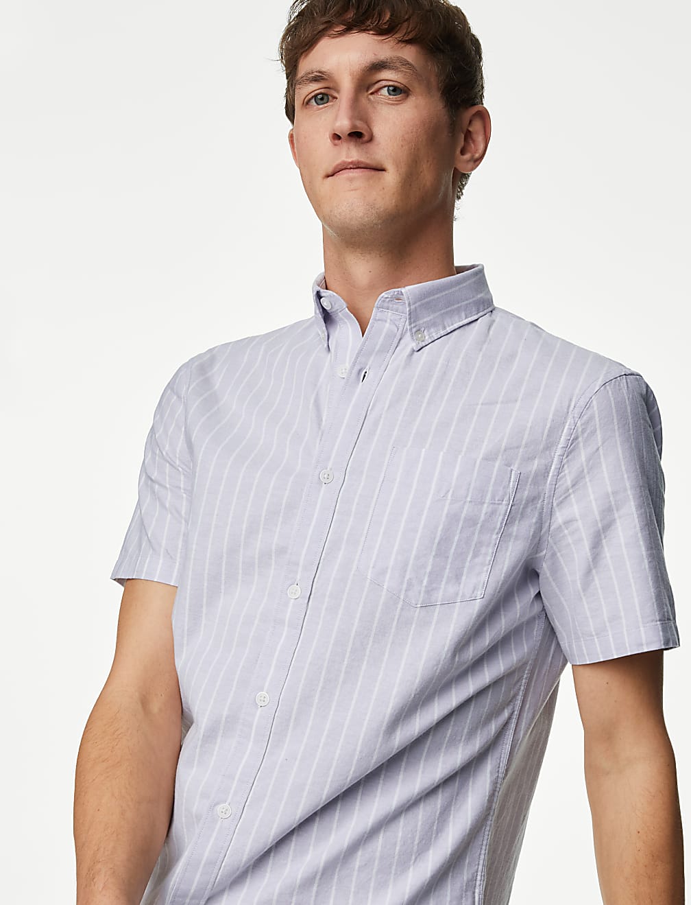 Pure Cotton Striped Oxford Shirt