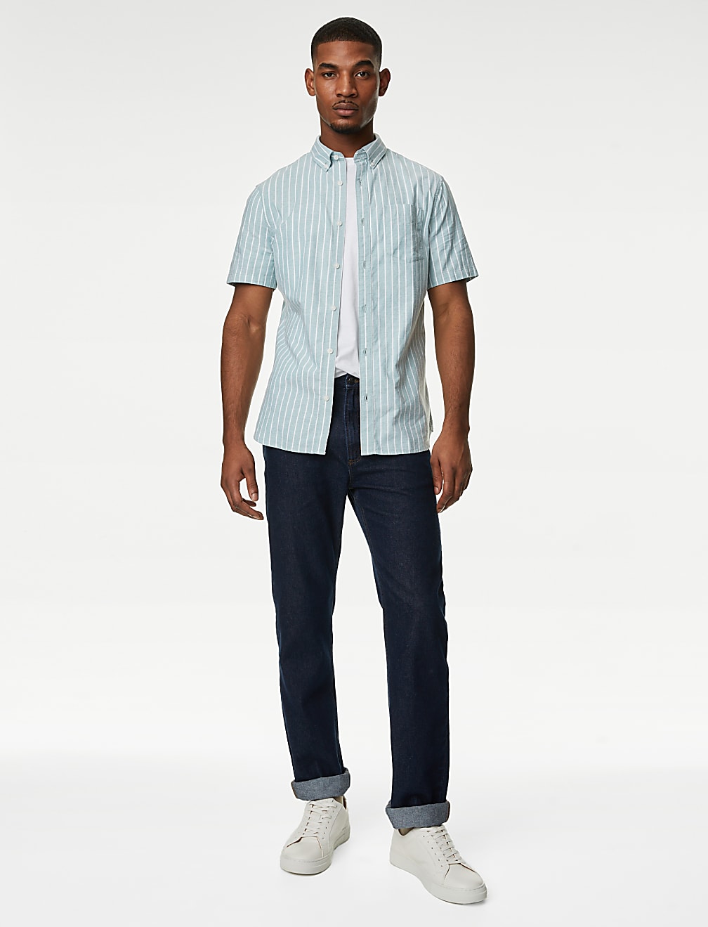 Pure Cotton Striped Oxford Shirt