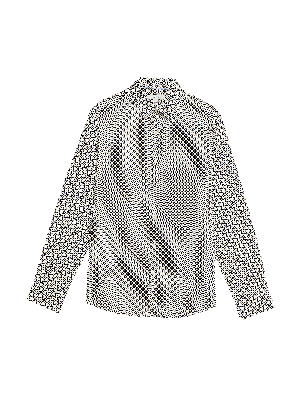 Cotton Blend Print Shirt