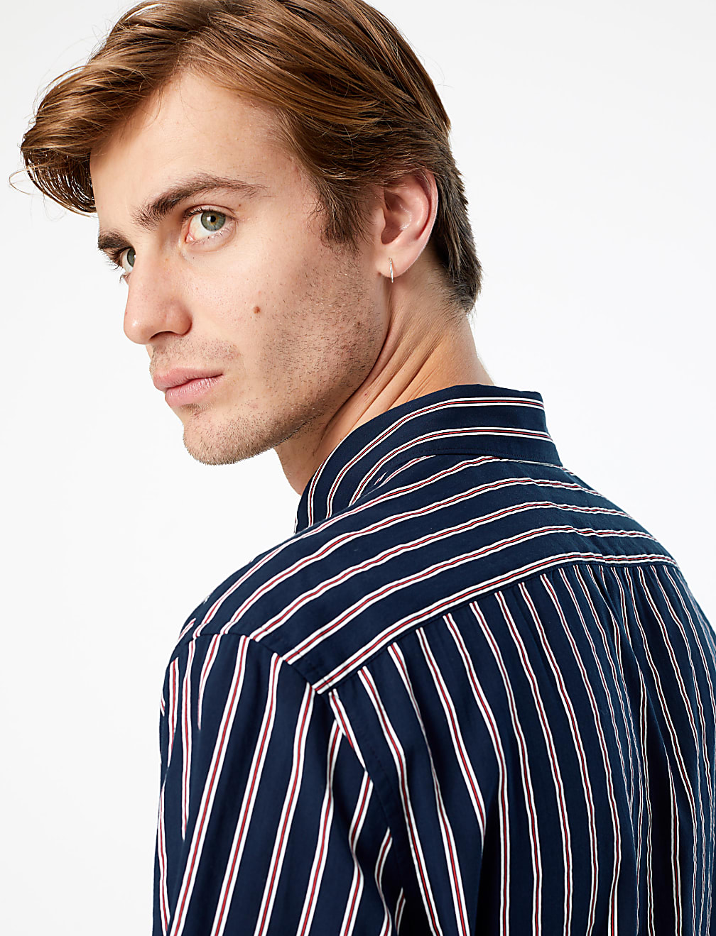 Cotton Rich Striped Shirt