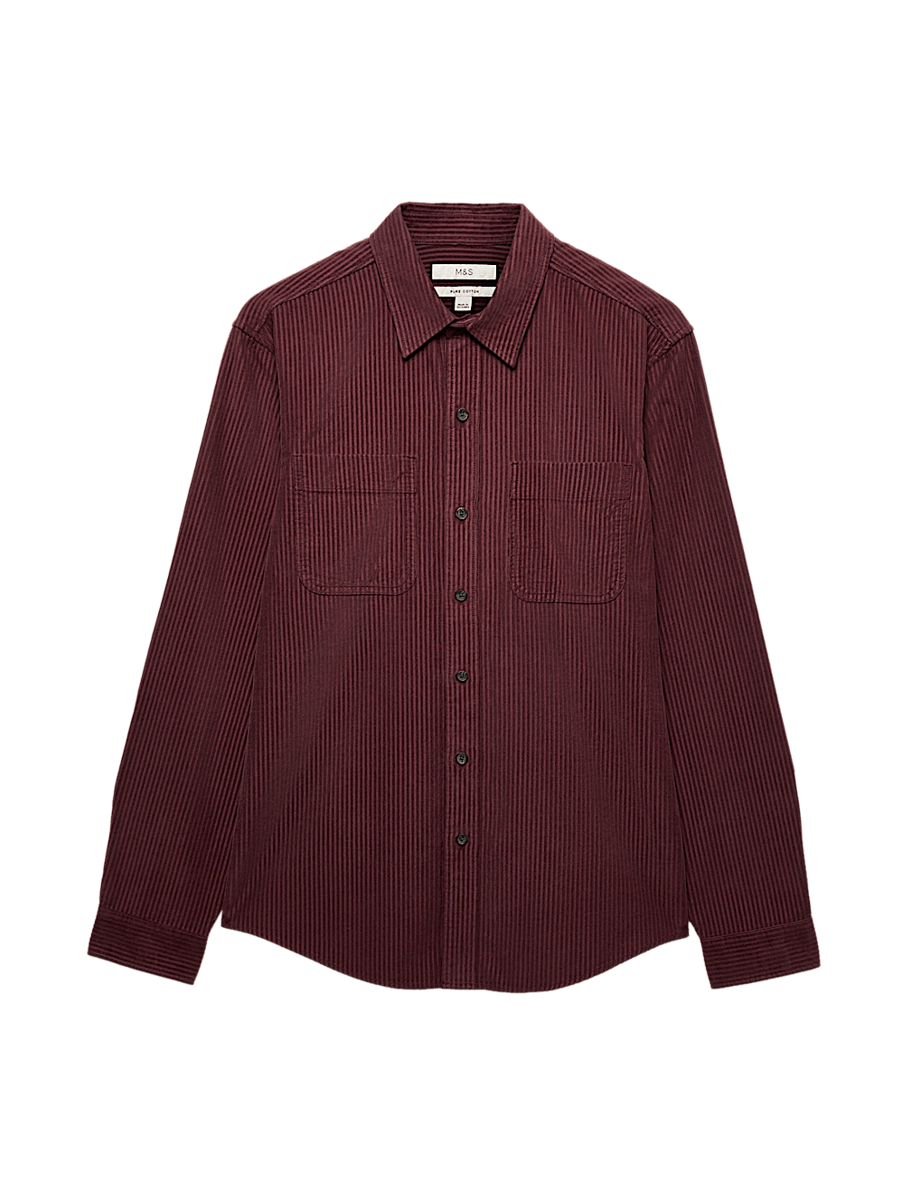 Regular Fit Striped Corduroy Shirt