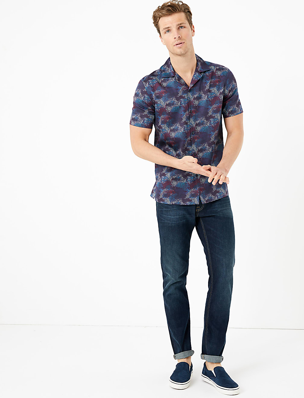 Pure Cotton Firework Print Shirt