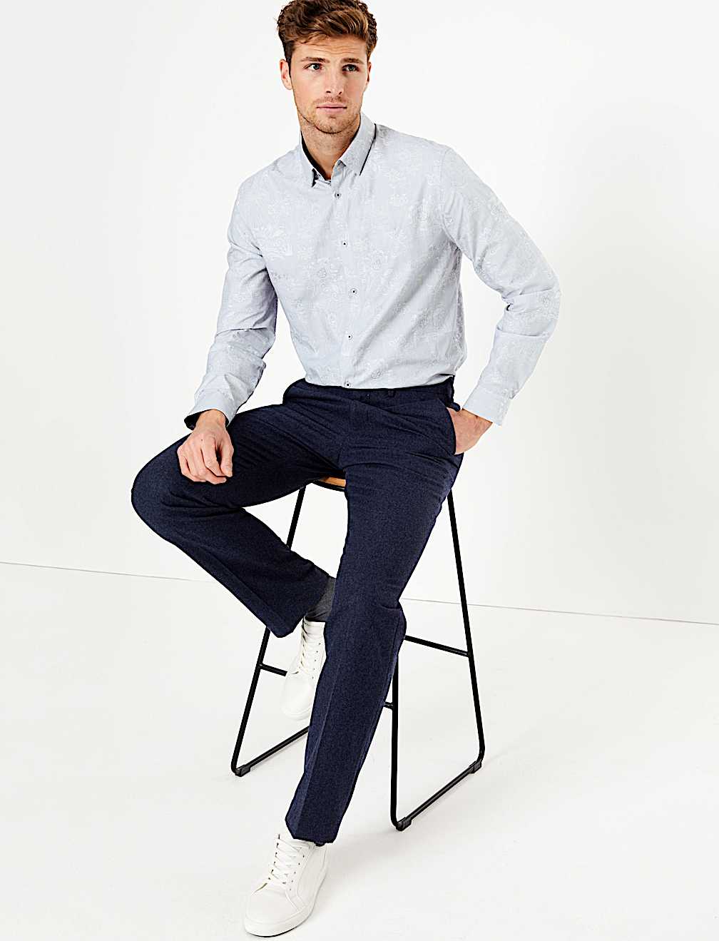 Pure Cotton Floral Print Shirt