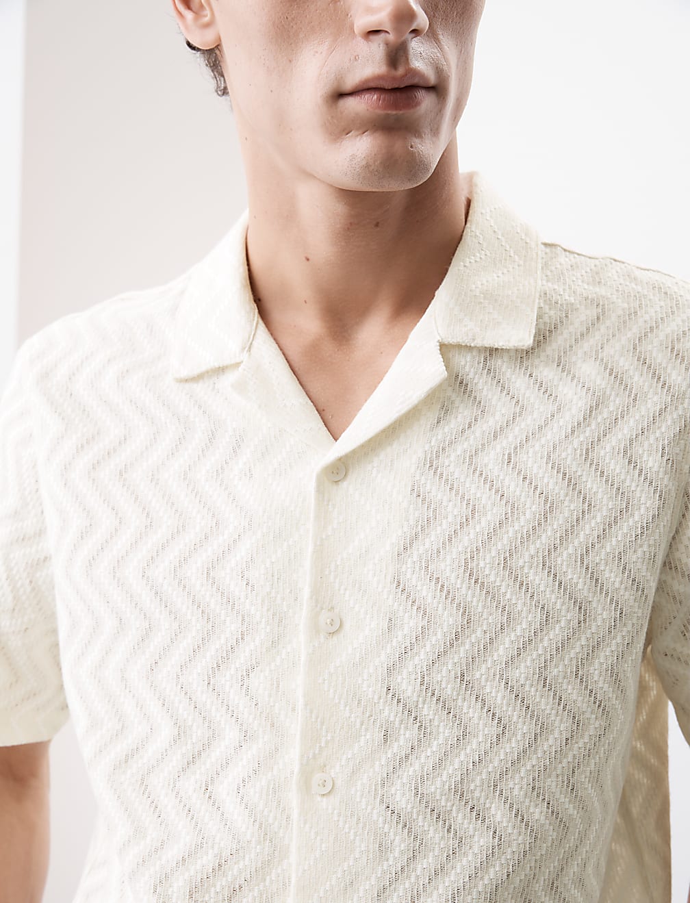 Cotton Rich Cuban Collar Shirt