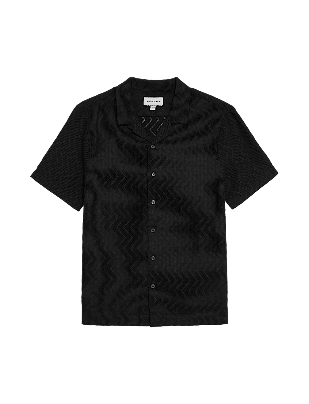 Cotton Rich Cuban Collar Shirt