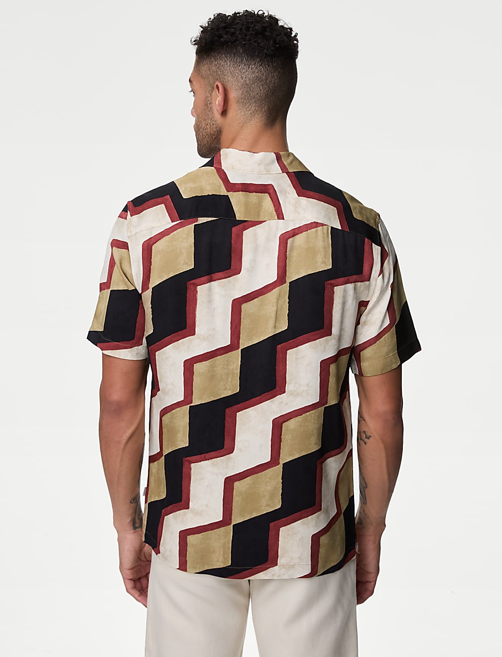 Twill Cuban Collar Shirt