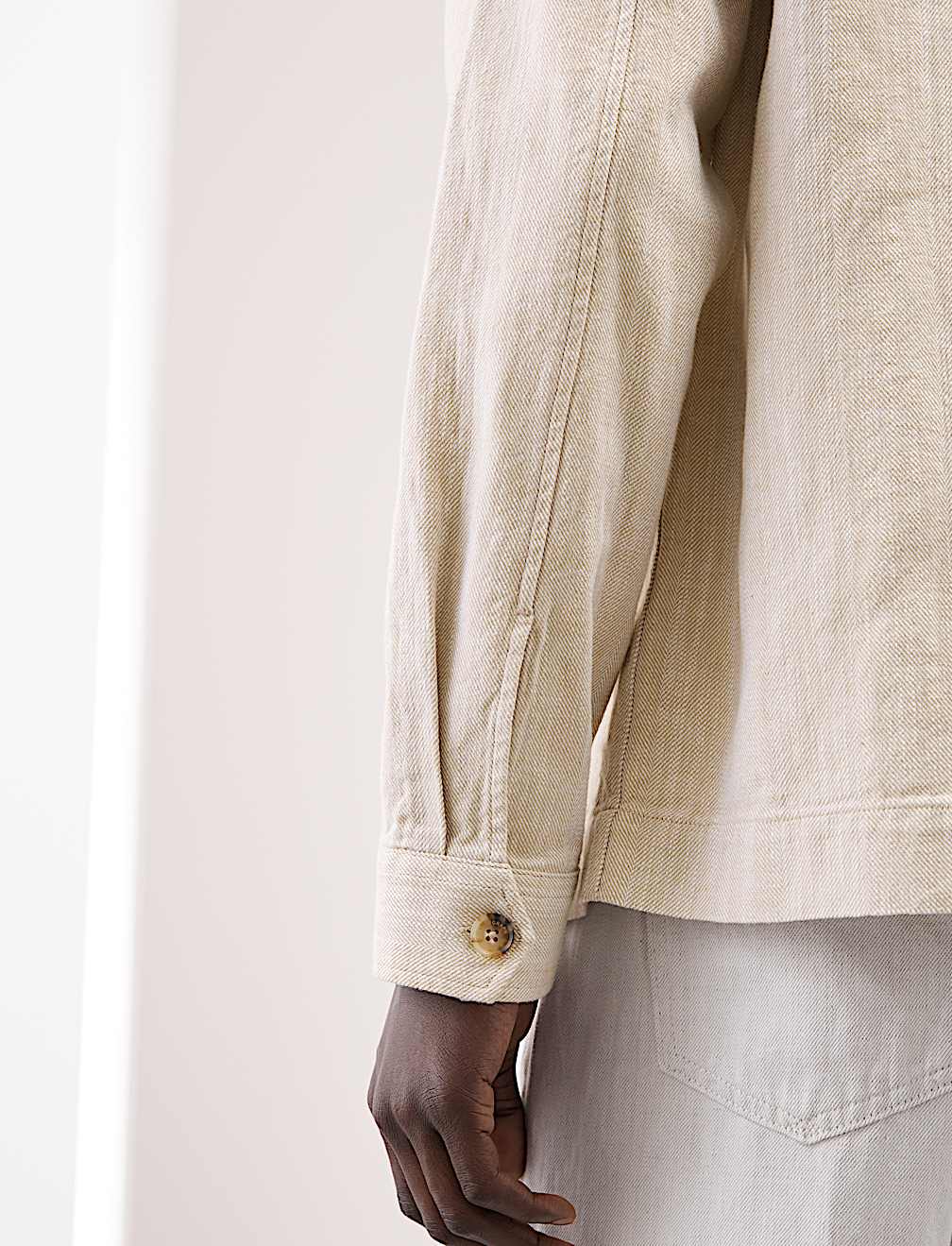 Cotton Linen Blend Overshirt