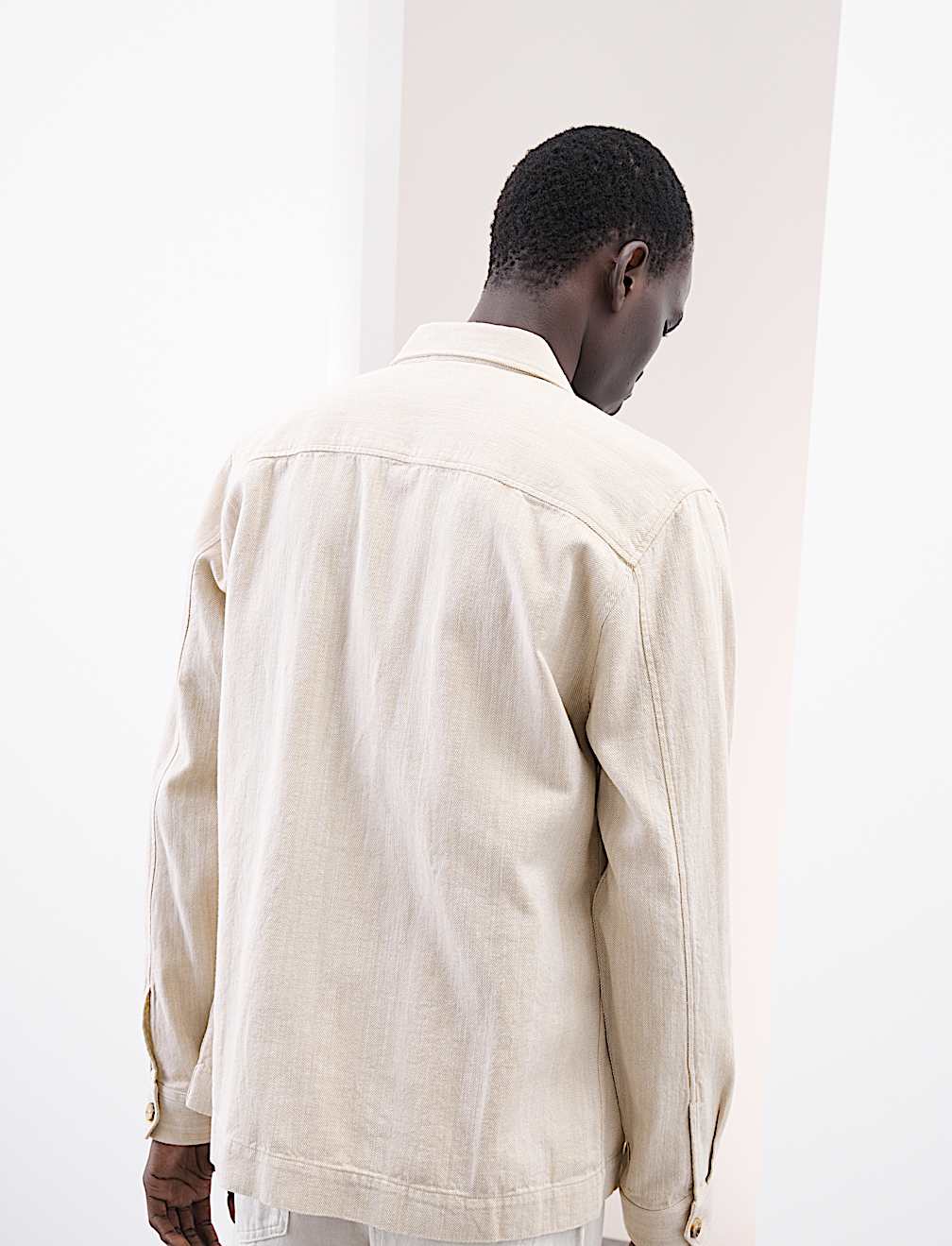 Cotton Linen Blend Overshirt