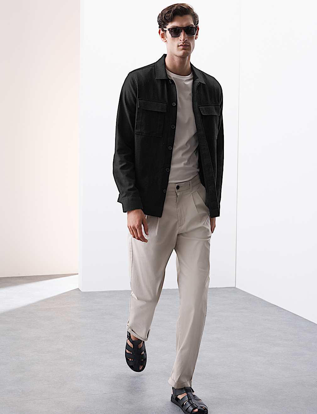 Cotton Linen Blend Overshirt