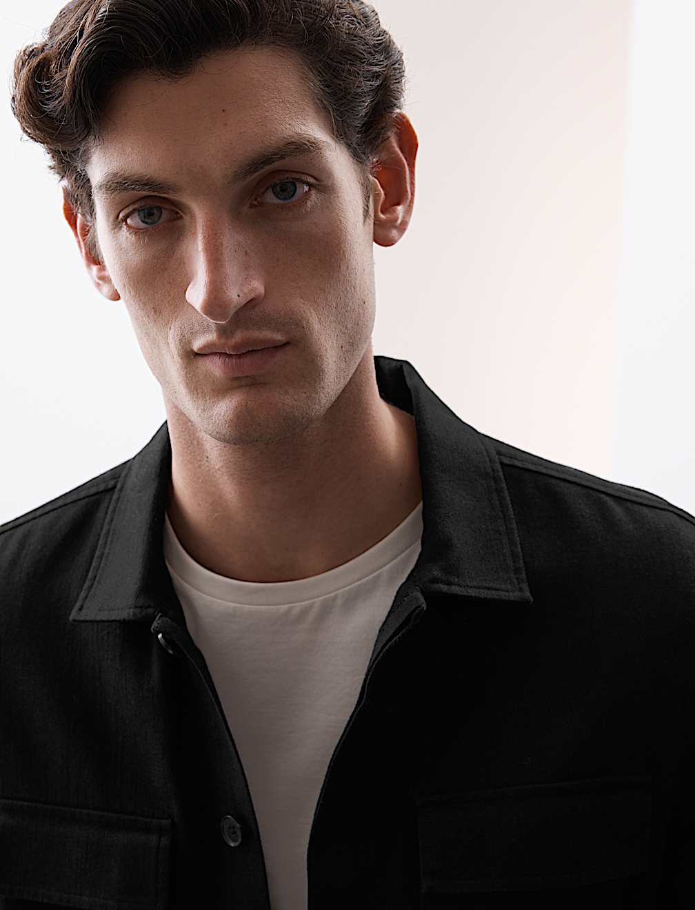 Cotton Linen Blend Overshirt