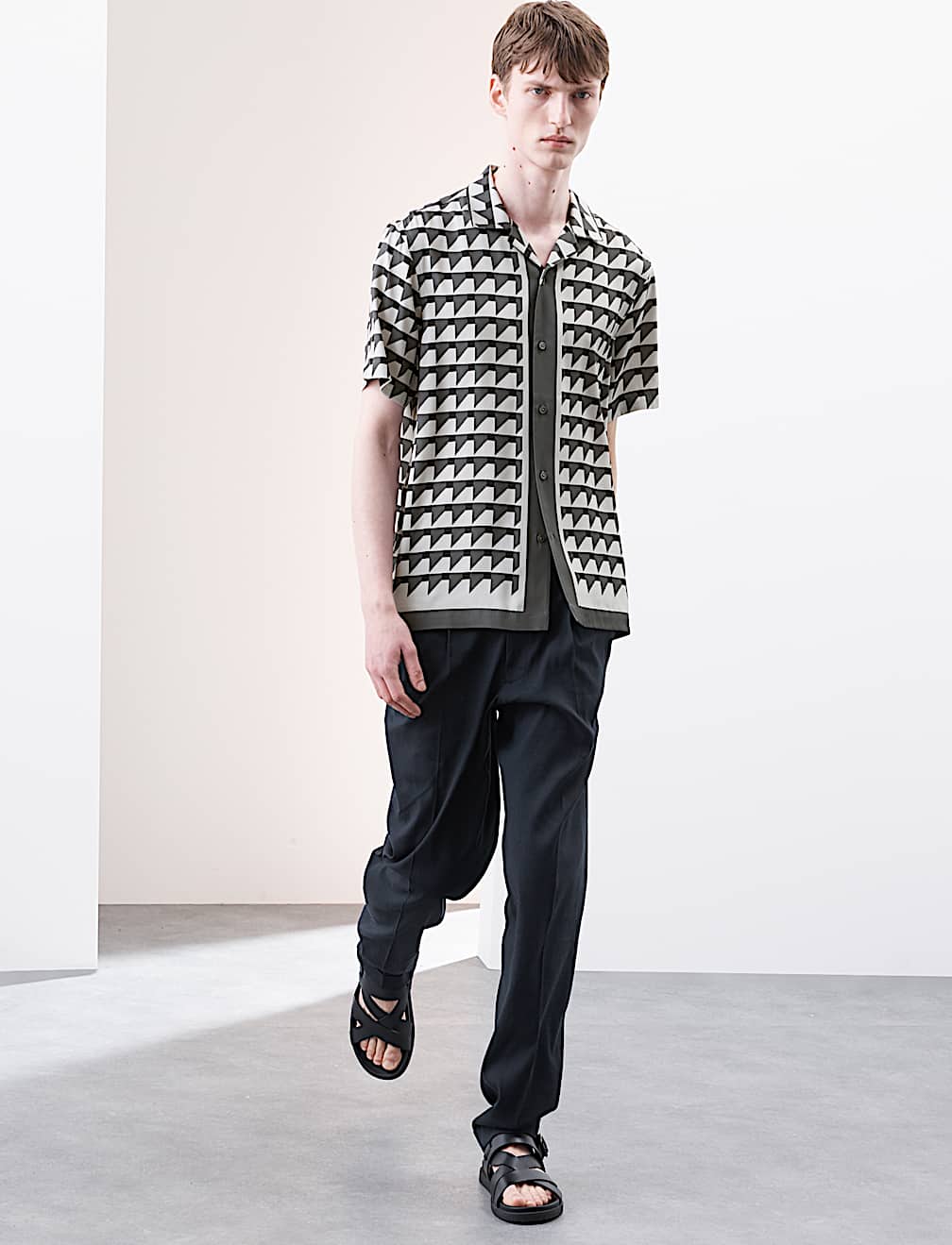 Regular Fit Geometric Print Shirt