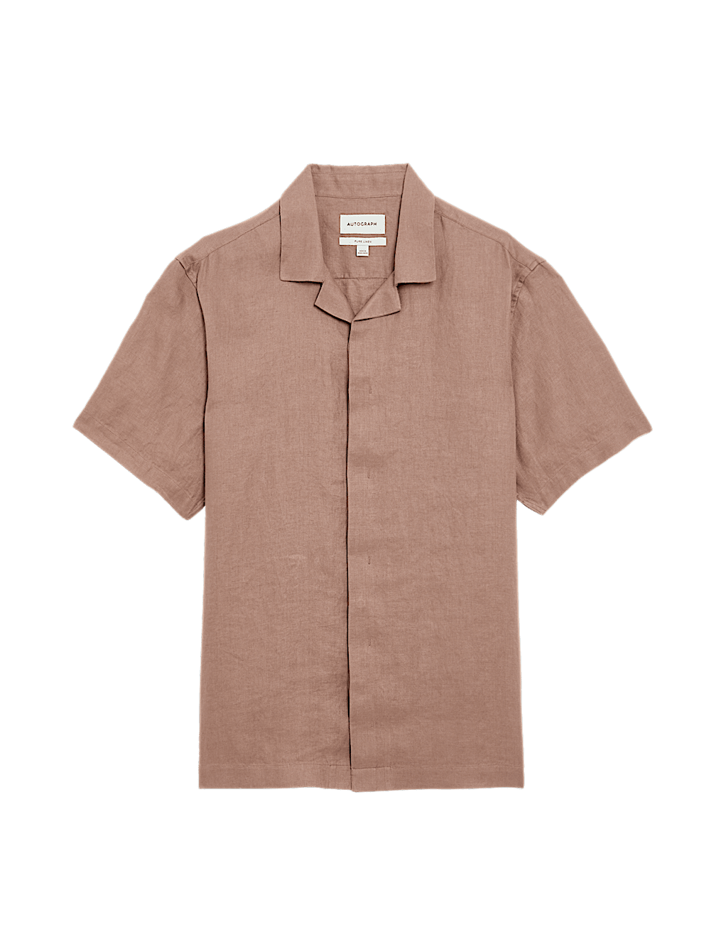 Pure Linen Herringbone Cuban Collar Shirt