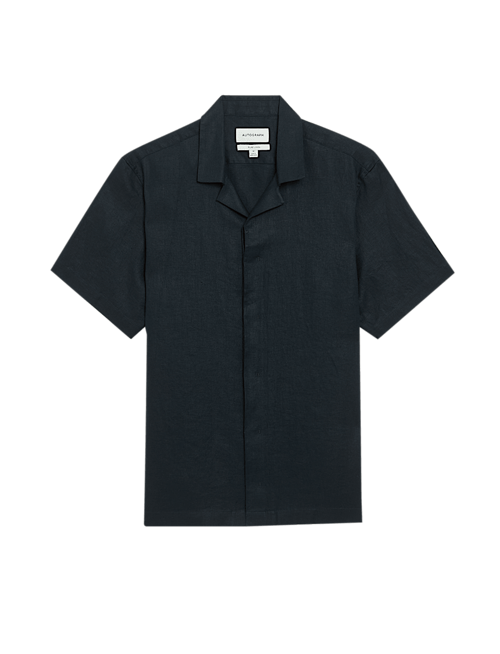 Pure Linen Herringbone Cuban Collar Shirt