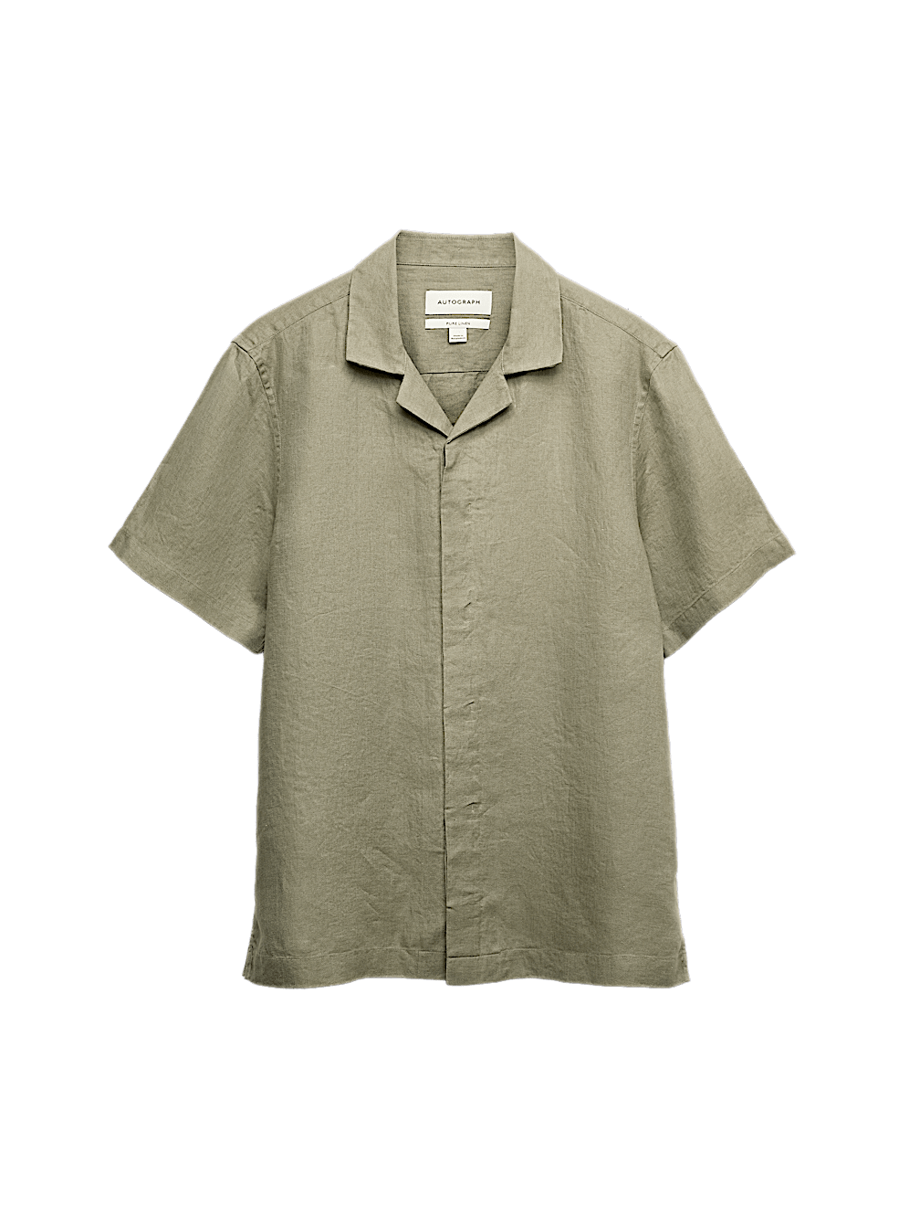 Pure Linen Herringbone Cuban Collar Shirt