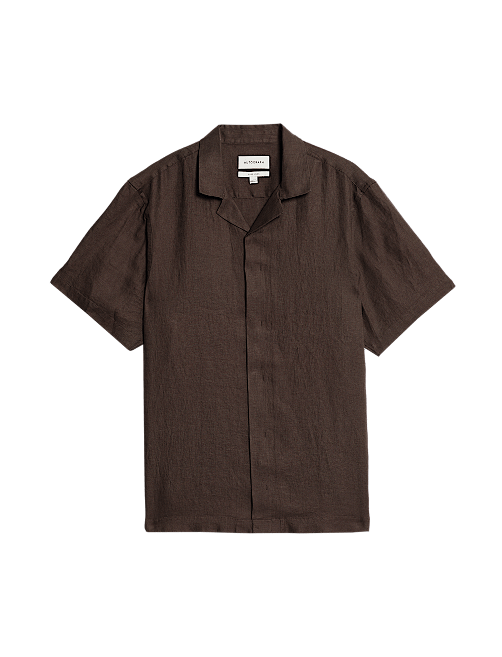 Pure Linen Herringbone Cuban Collar Shirt
