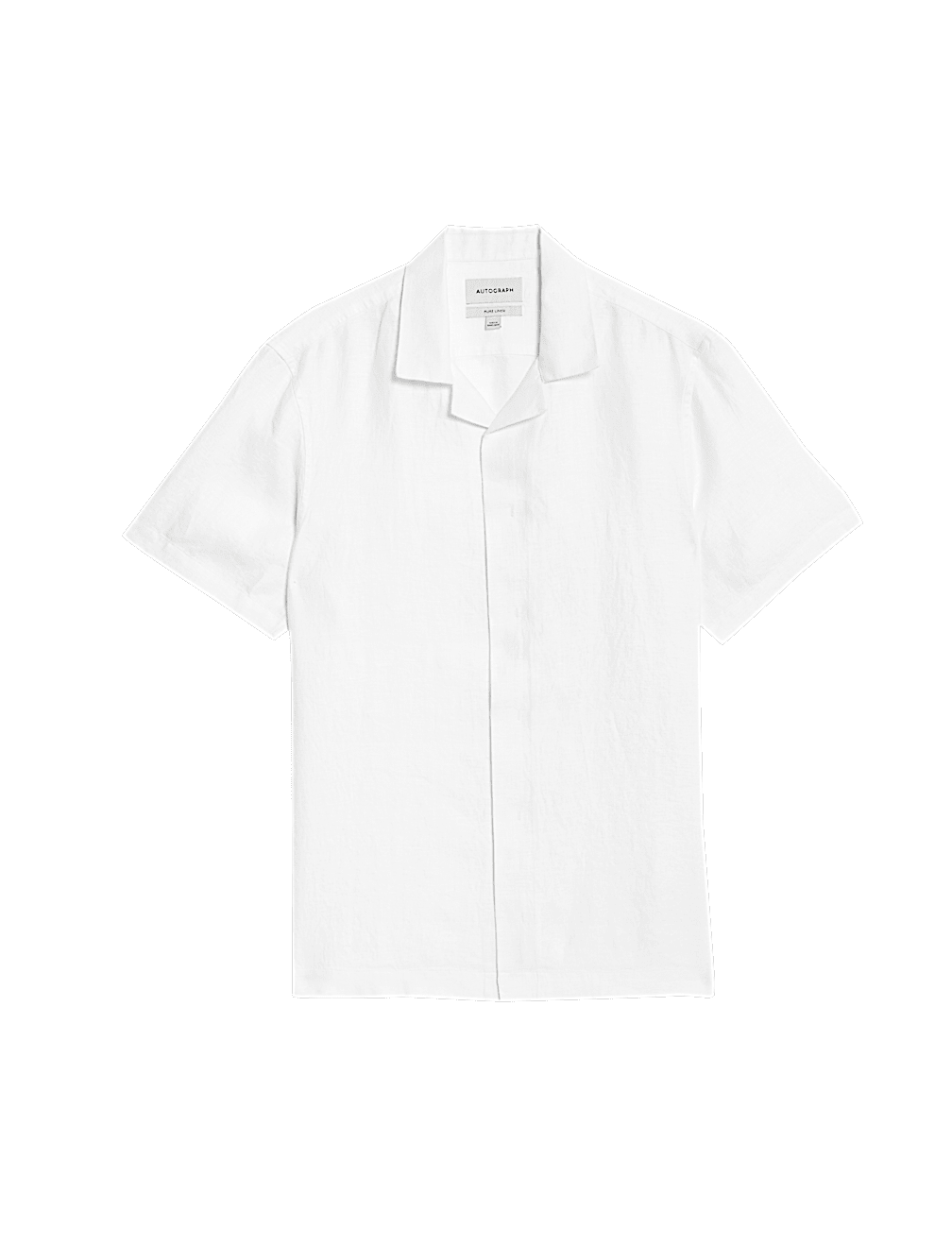 Pure Linen Herringbone Cuban Collar Shirt