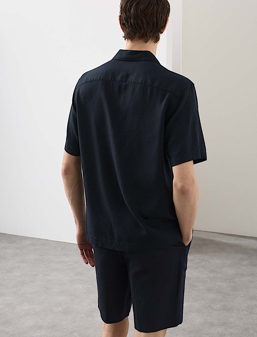 Linen Blend Short Sleeve Shirt