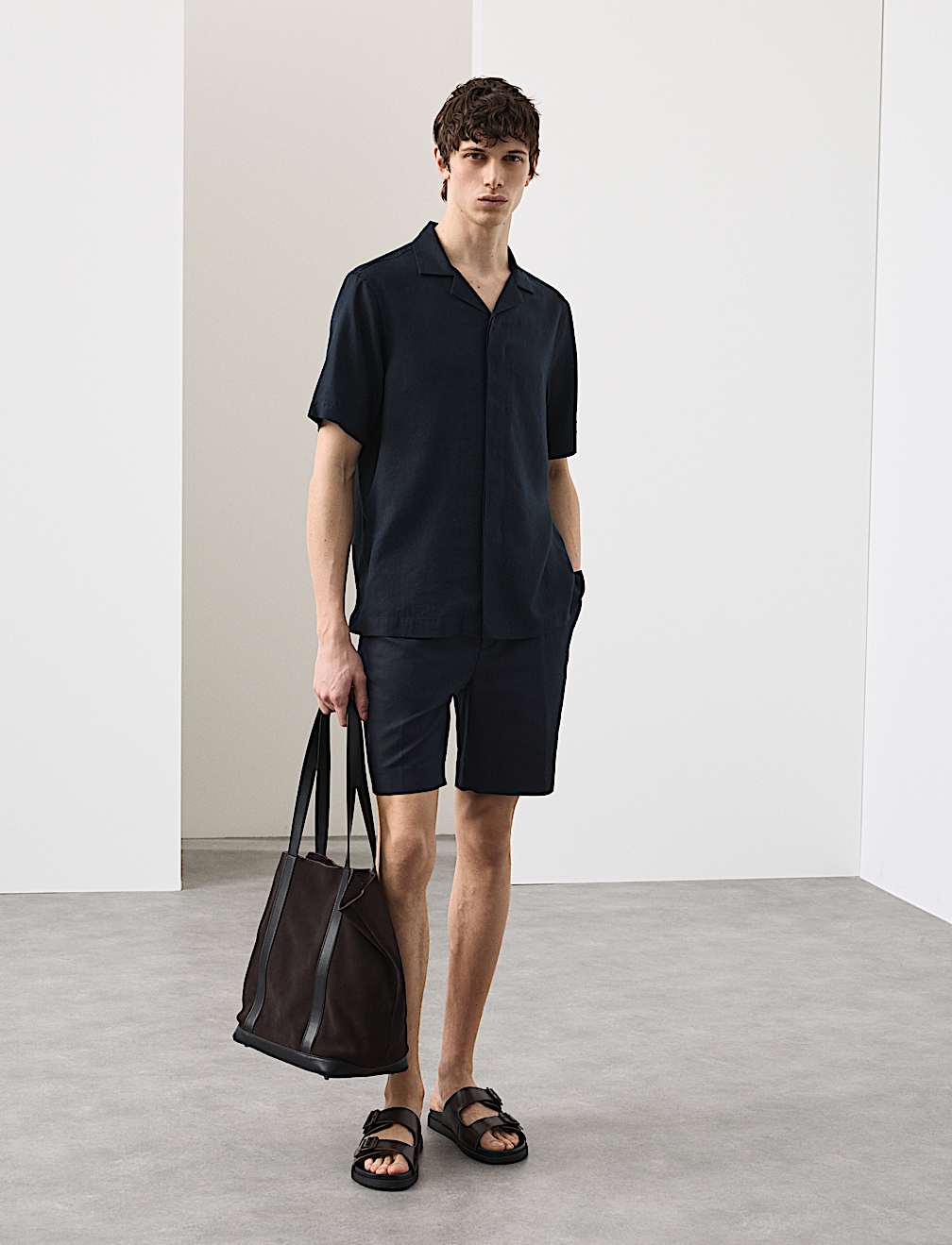 Linen Blend Short Sleeve Shirt