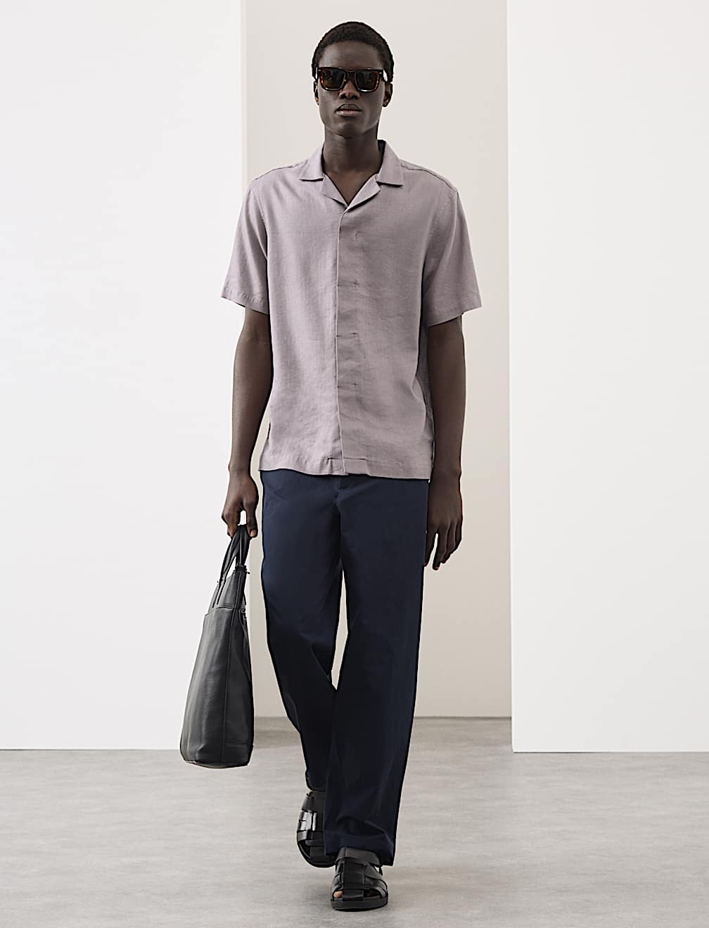 Linen Blend Short Sleeve Shirt