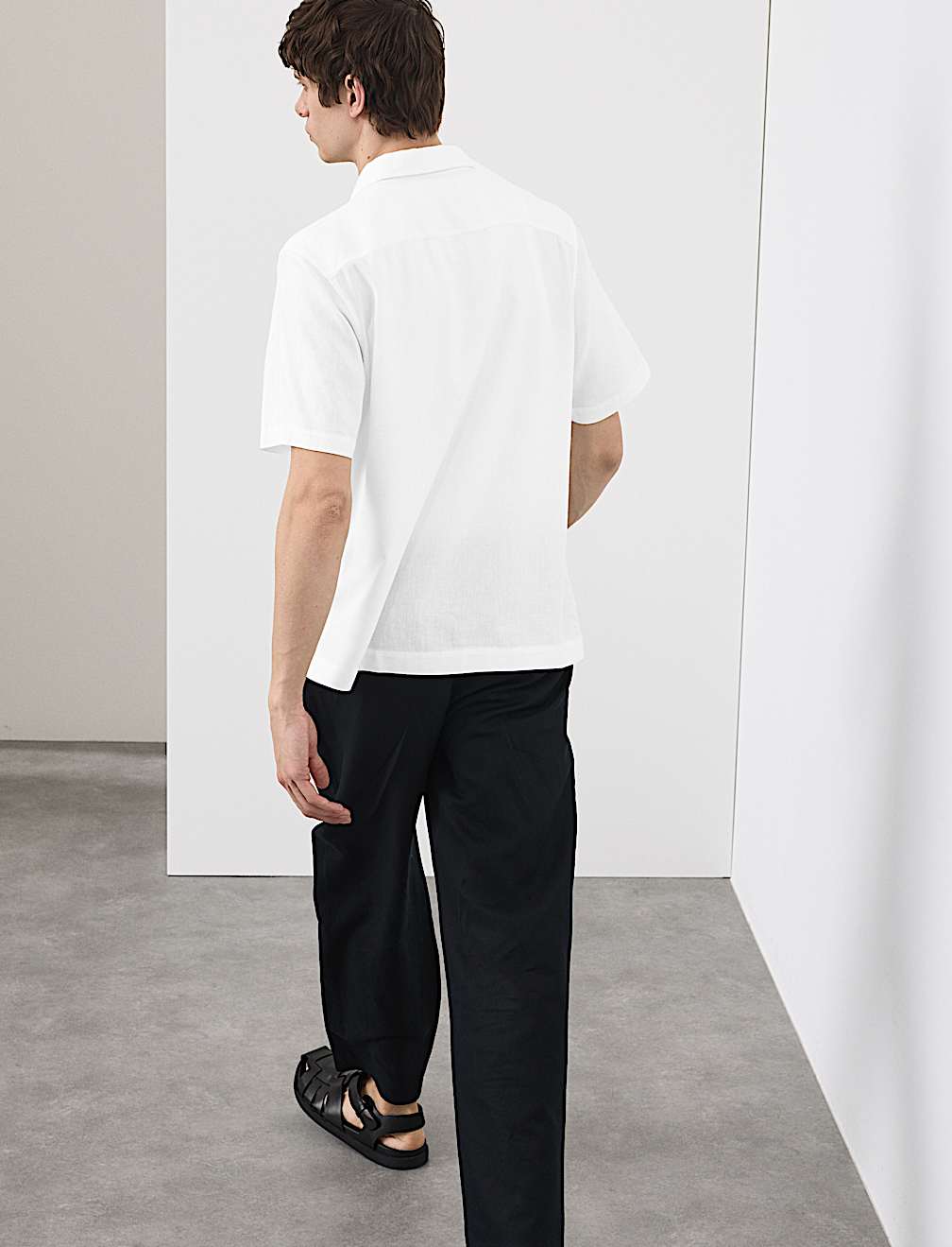 Linen Blend Short Sleeve Shirt