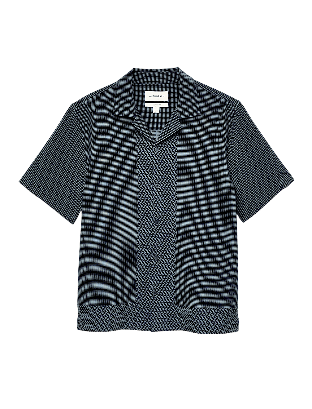 Geometric Jacquard Short Sleeve Shirt