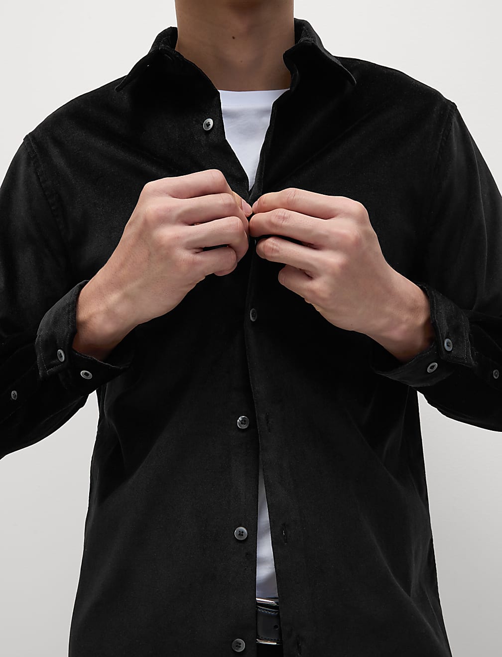 Cotton Rich Velour Shirt