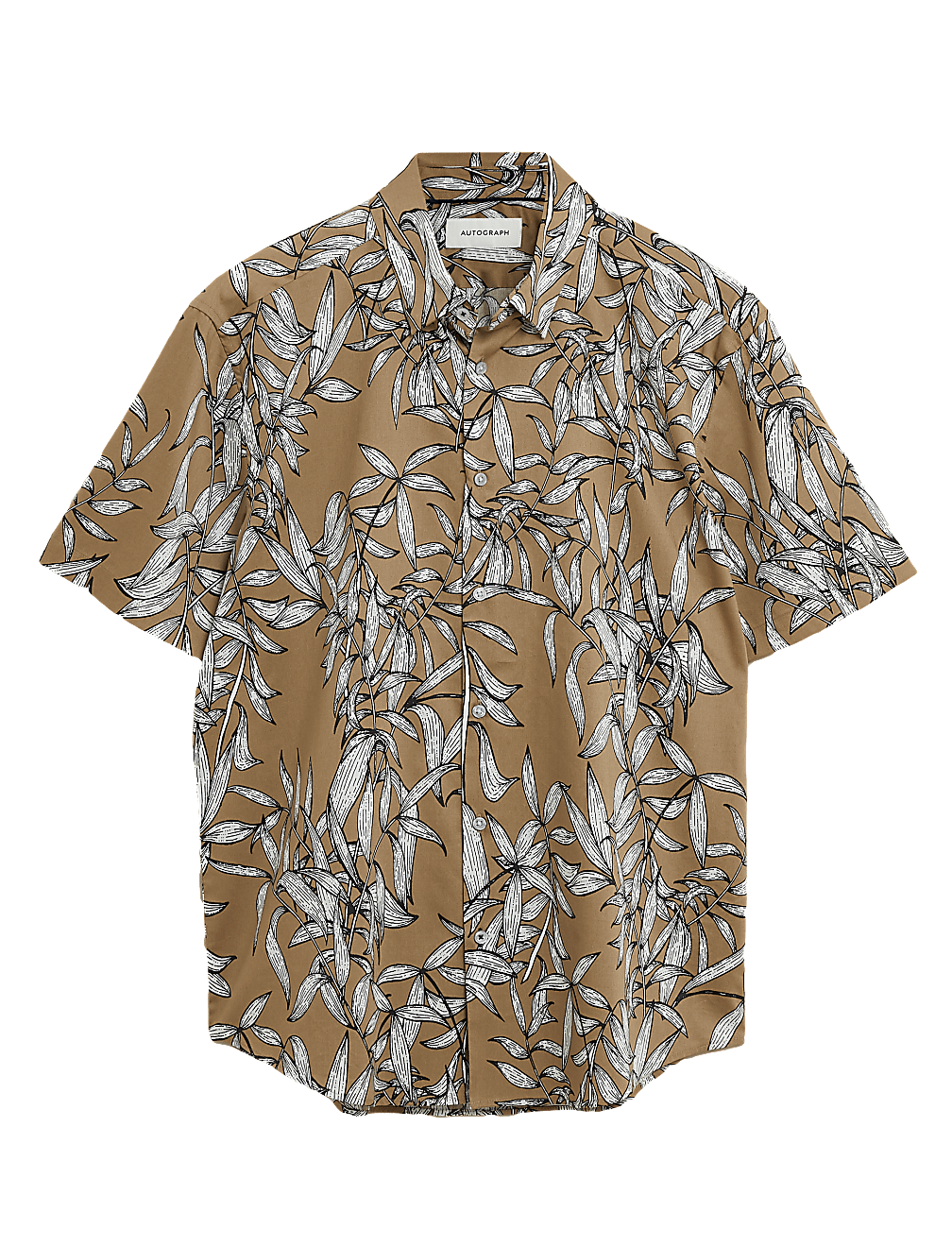 Cotton Print Revere Shirt