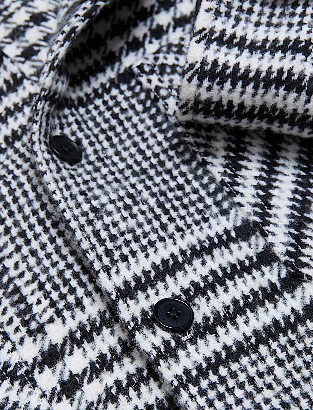 Wool Blend Check Overshirt