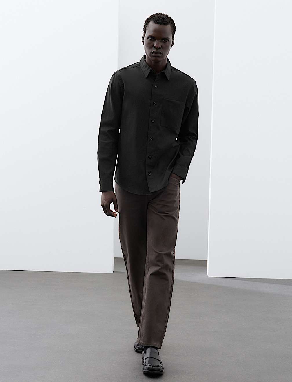 Lyocell Blend Regular Fit Shirt