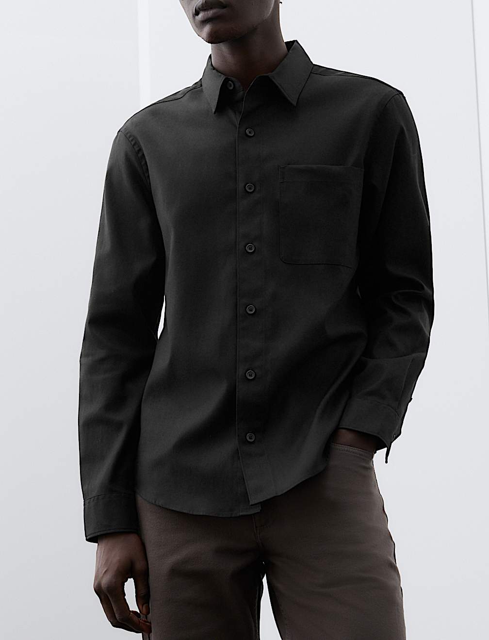 Lyocell Blend Regular Fit Shirt