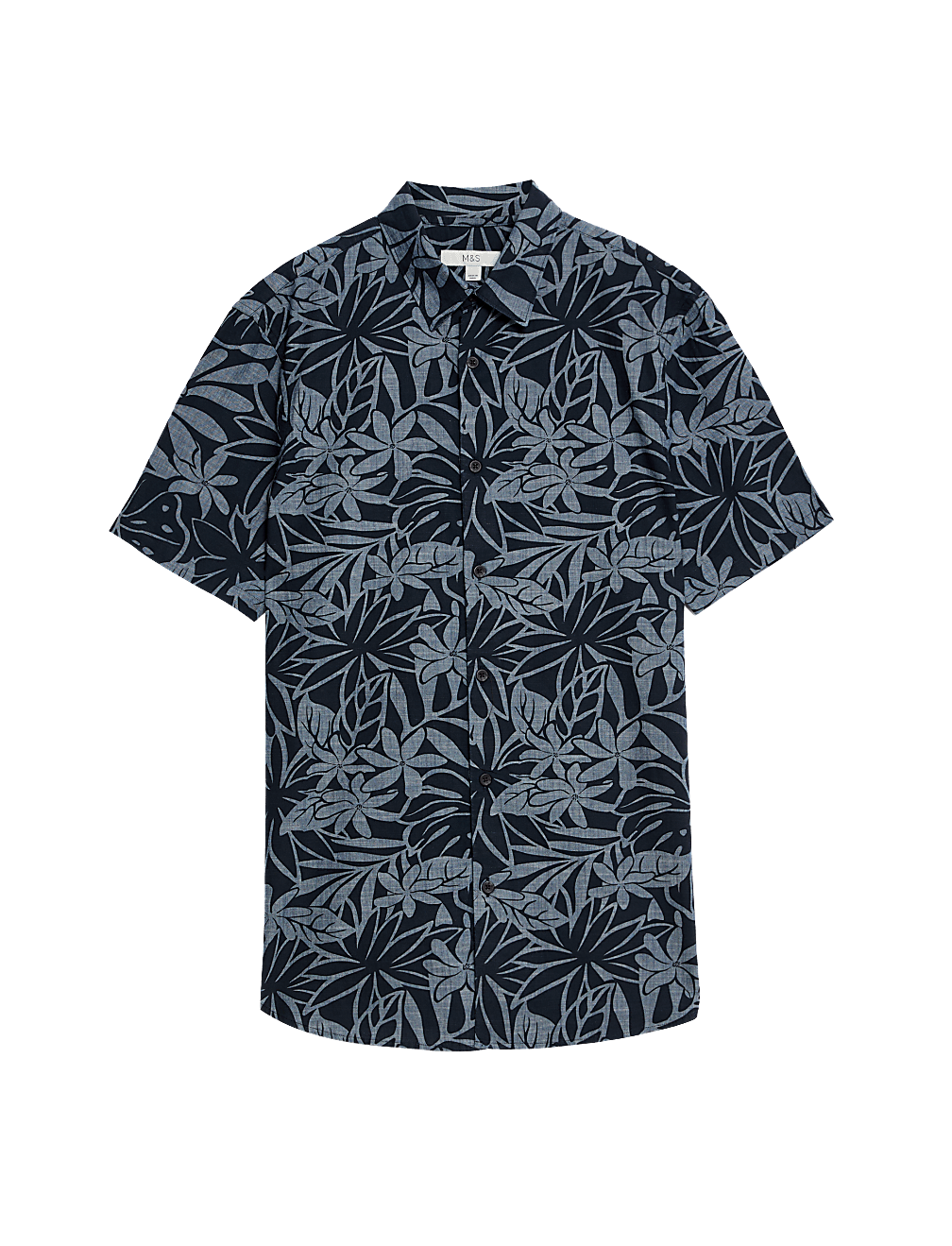 Easy Iron Pure Cotton Palm Print Shirt