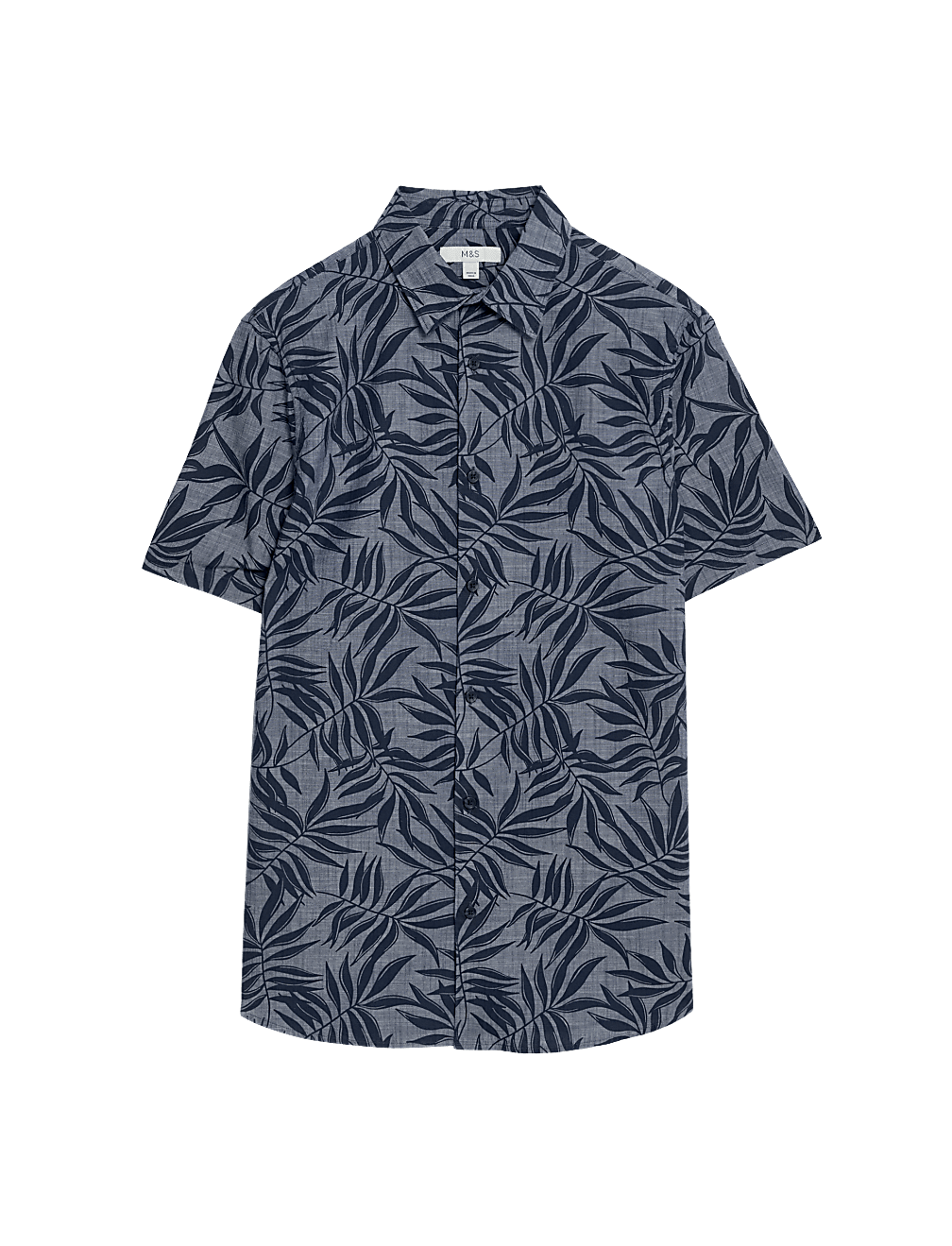 Easy Iron Pure Cotton Palm Print Shirt