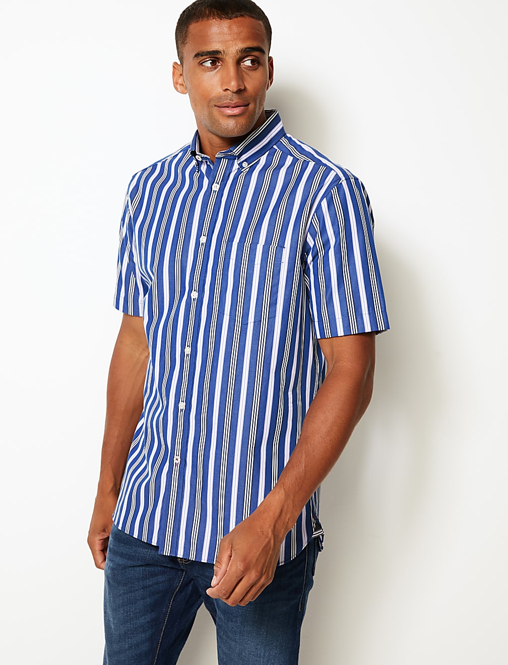 Cotton Striped Relaxed Shirt