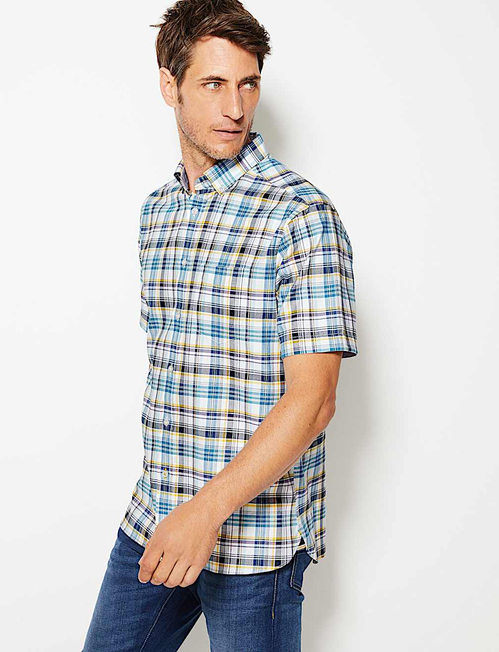 Pure Cotton Checked Shirt