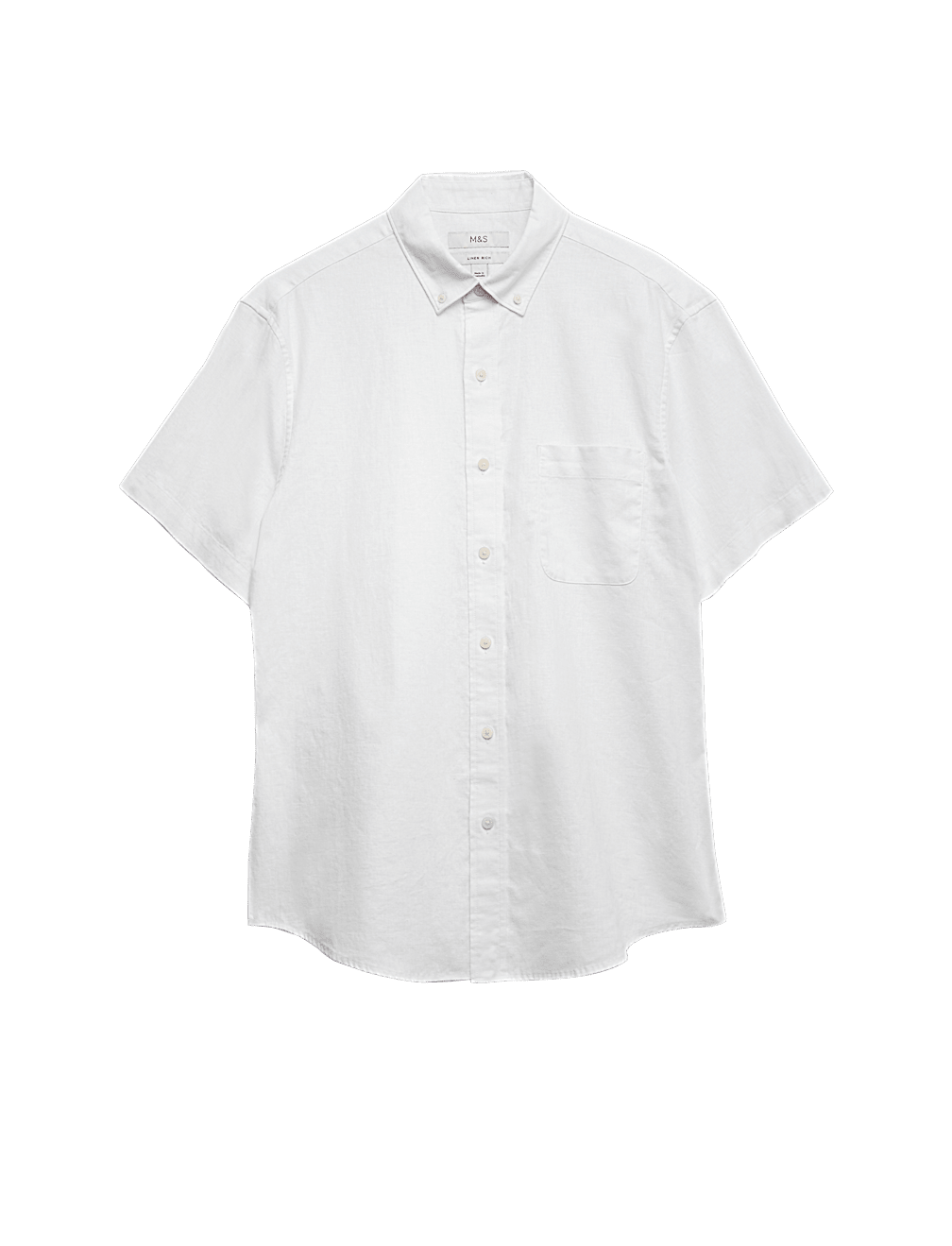 Regular Fit Linen Rich Short Sleeve Shirt