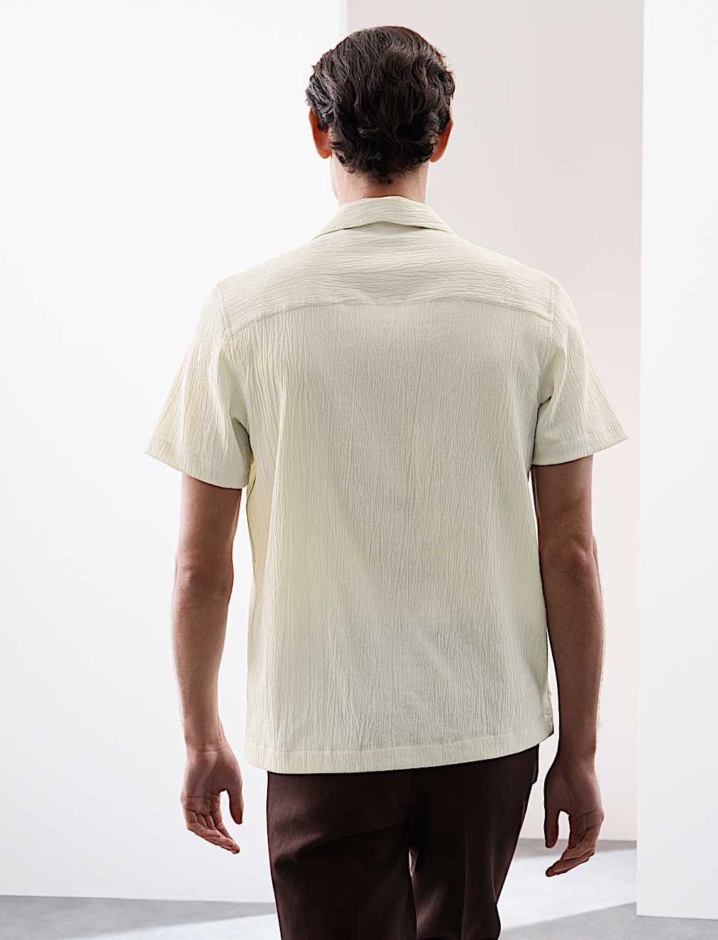Relaxed Fit Easy Iron Seersucker Shirt
