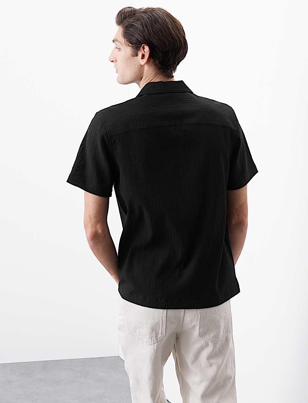 Relaxed Fit Easy Iron Seersucker Shirt