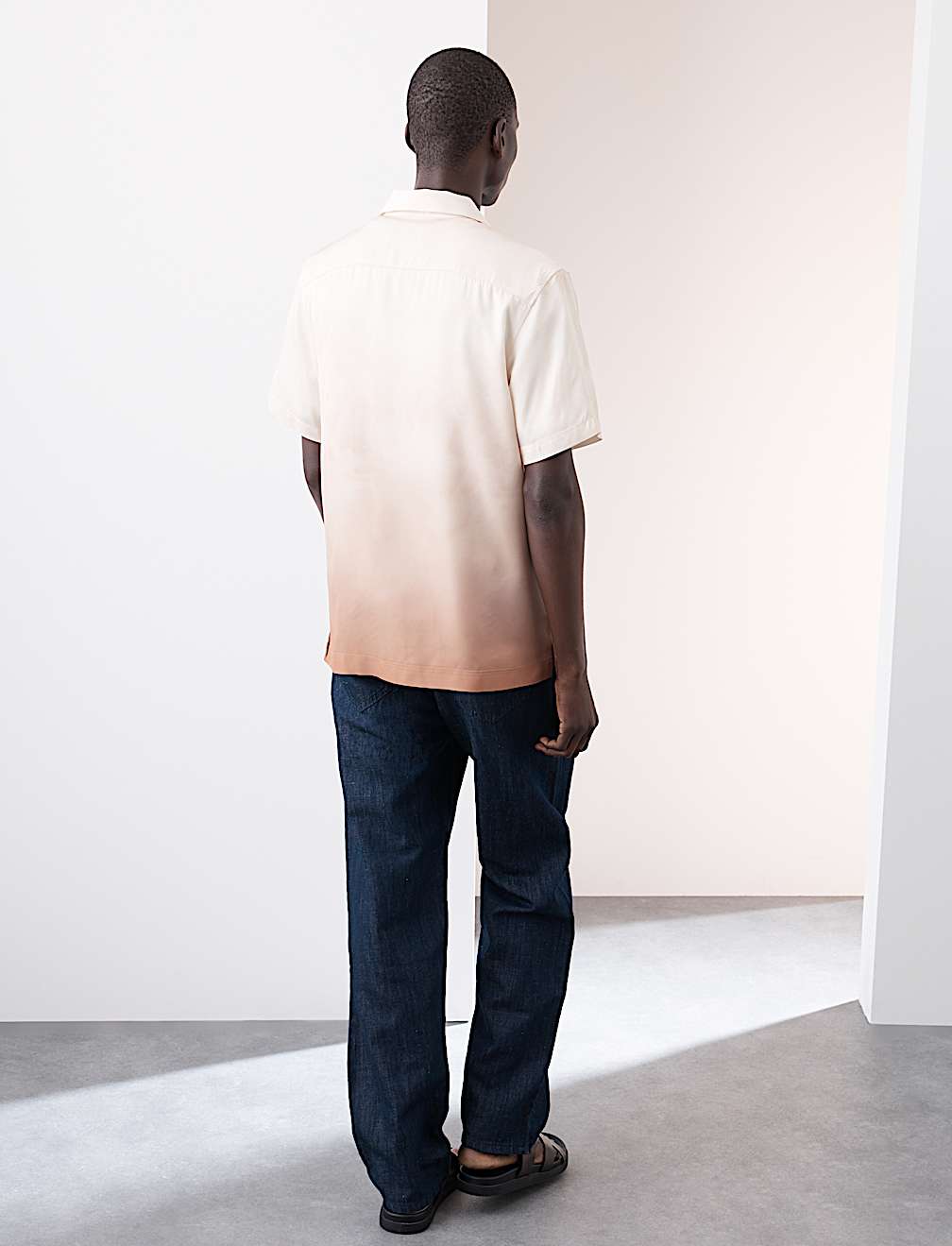 Scenic Print Cuban Collar Shirt