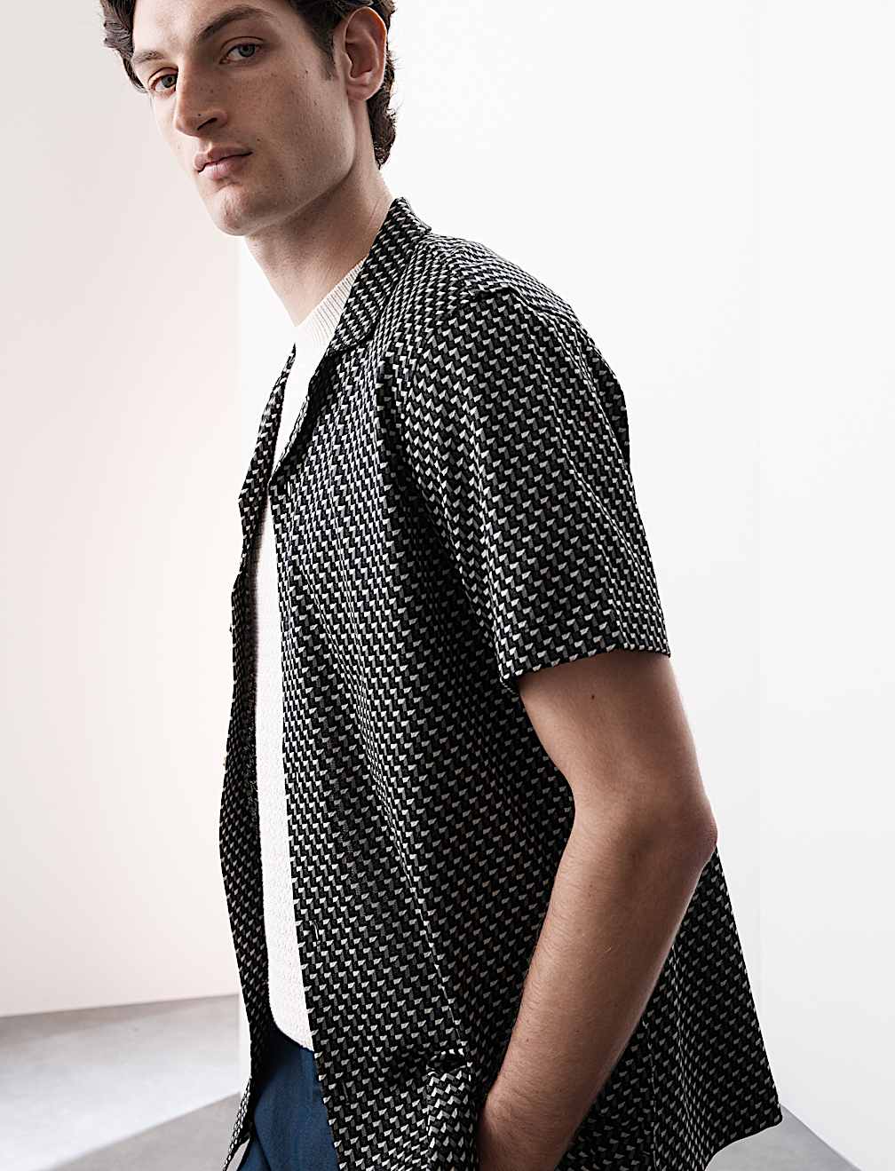 Regular Fit Pure Cotton Short Sleeve Shirt