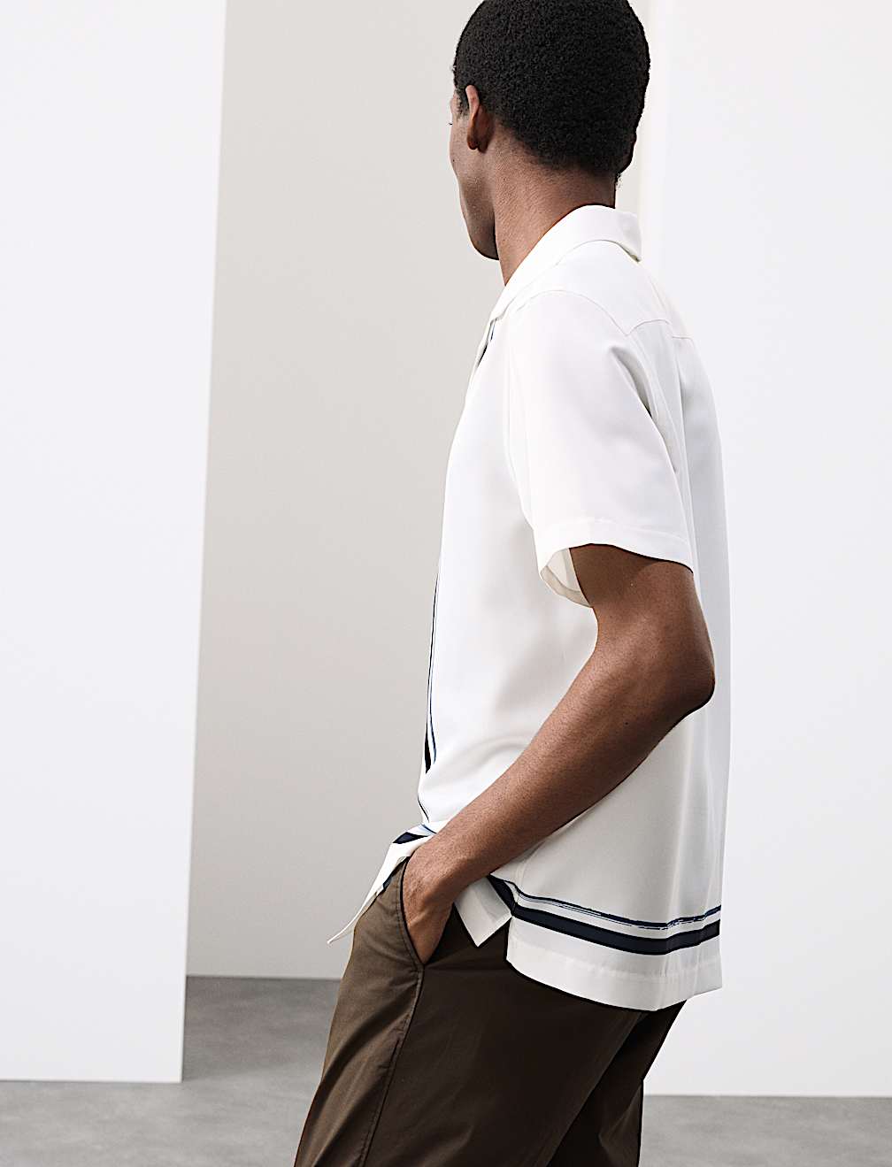 Regular Fit Border Print Shirt