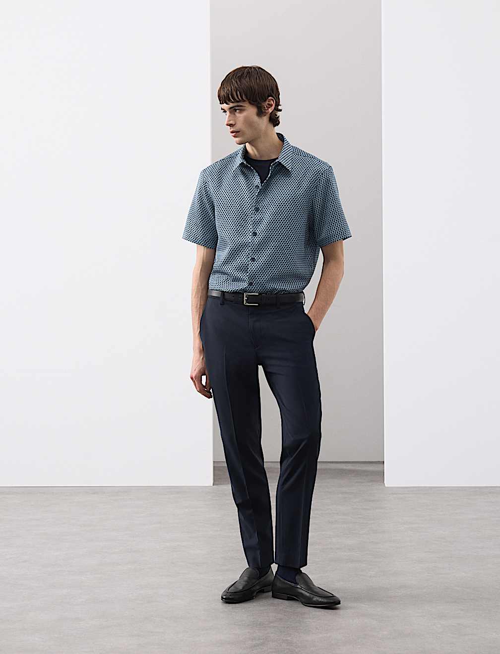 Geometric Print Short Sleeve Shirt