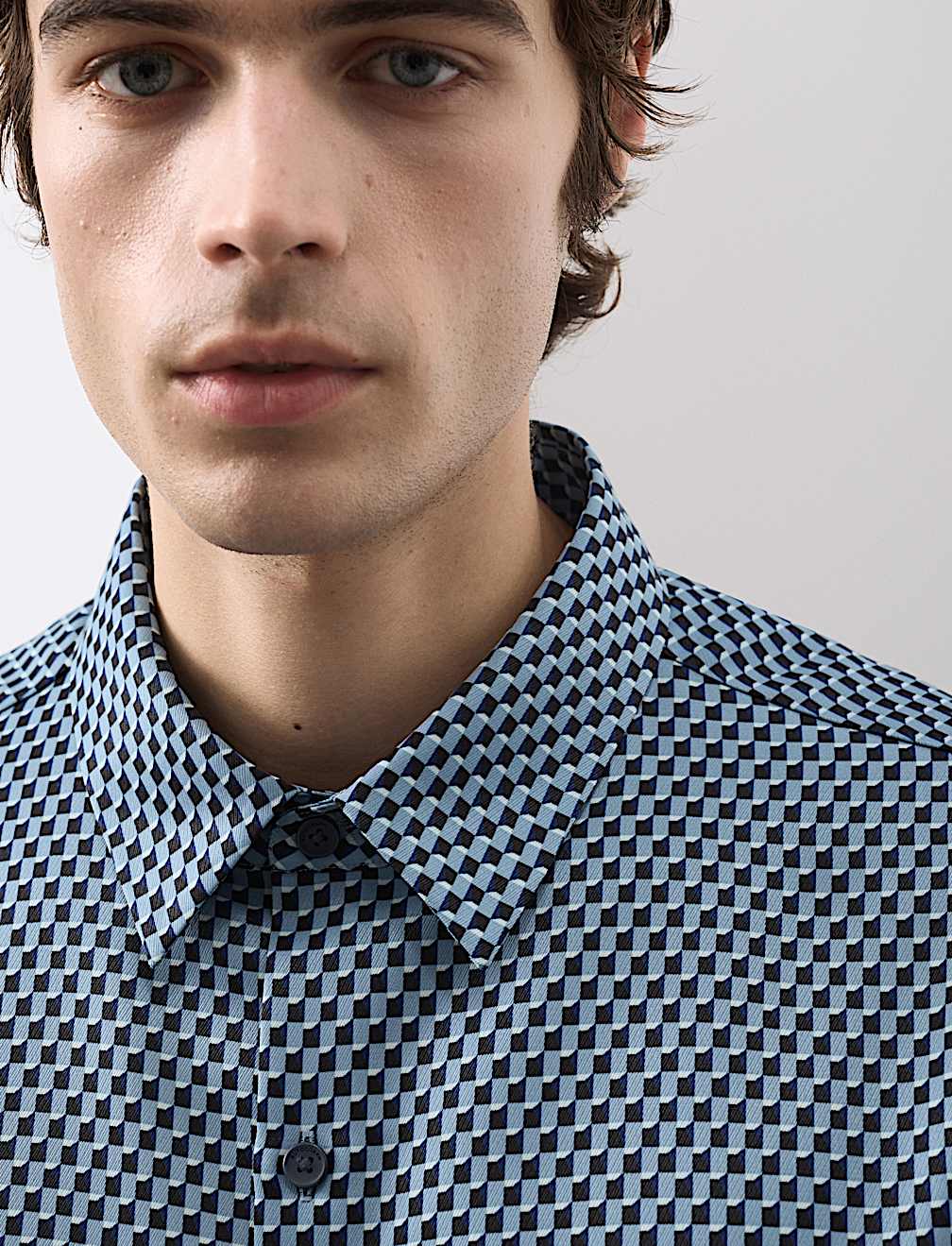 Geometric Print Short Sleeve Shirt