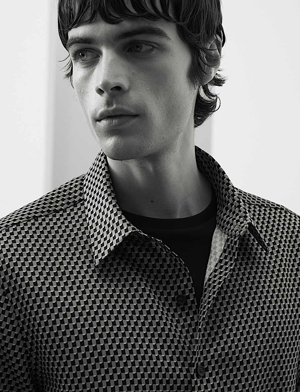 Geometric Print Short Sleeve Shirt