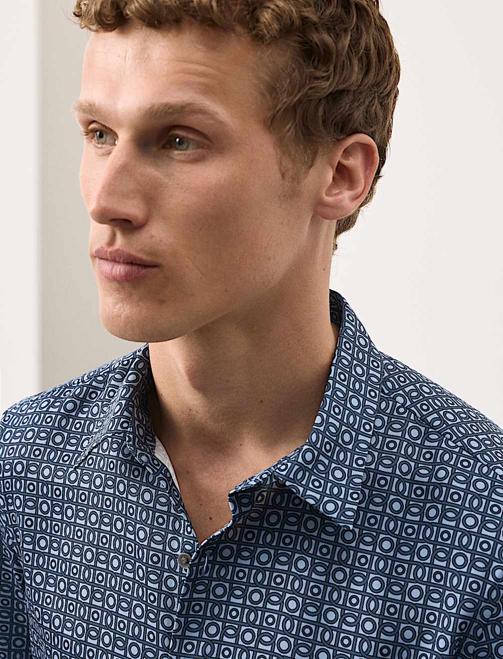 Geometric Print Short Sleeve Shirt