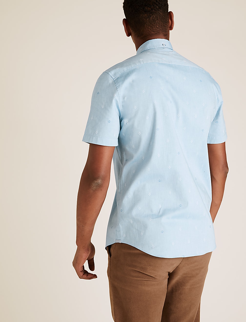 Pure Cotton Anchor Print Shirt