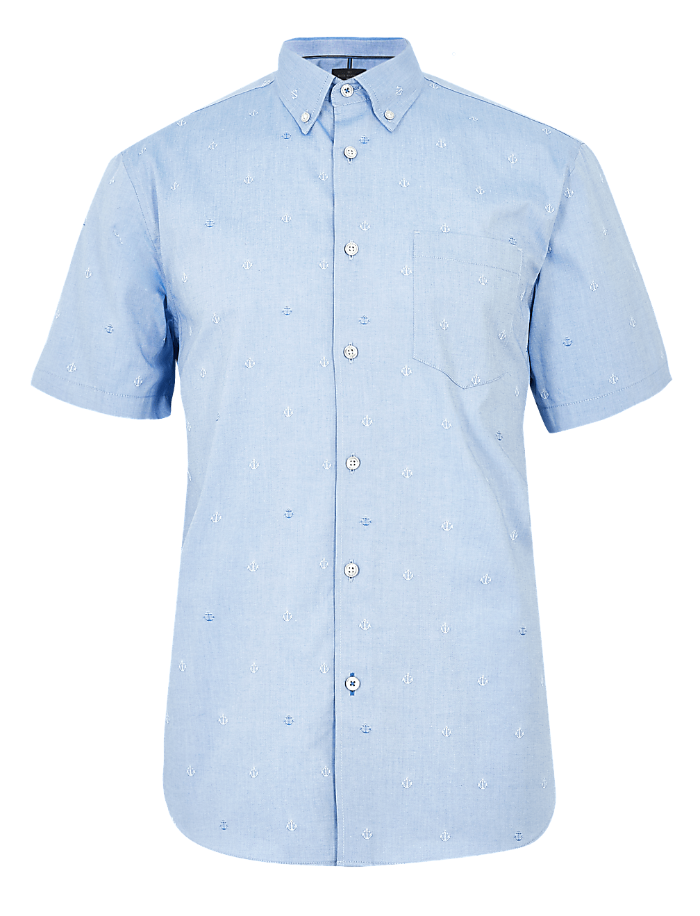 Pure Cotton Anchor Print Shirt