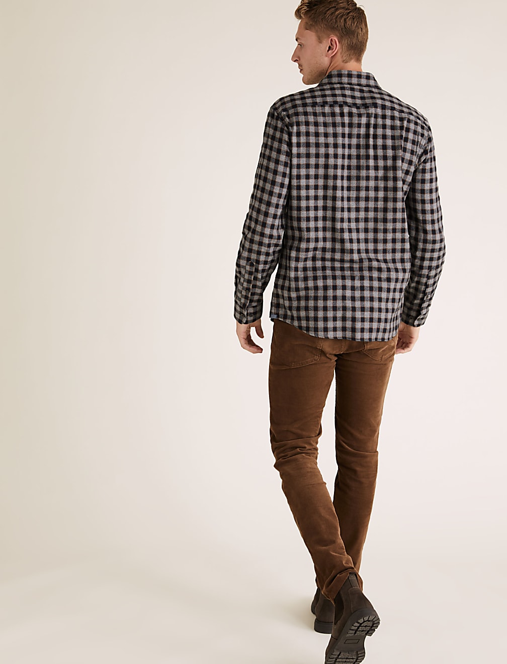 Brushed Cotton Checked Shirt
